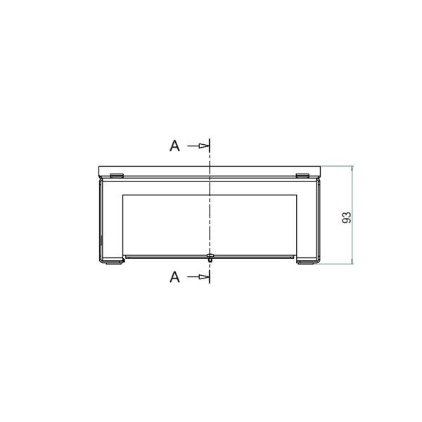 Produktbild UBD 212 051  -  Unterflur-Bodendose UBD 210 inkl. Deckel, flach (SVZ), ohne Kante, 5mm Vertiefung und 1 Schnurauslass